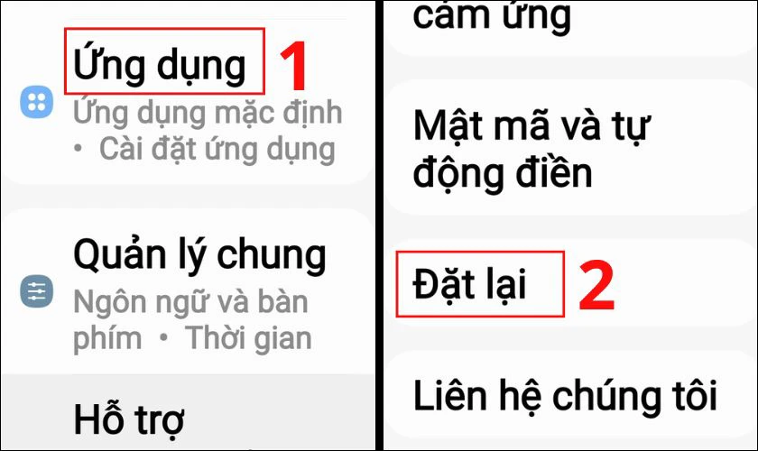 Mở ứng dụng Cài đặt và chọn mục Quản lý chung
