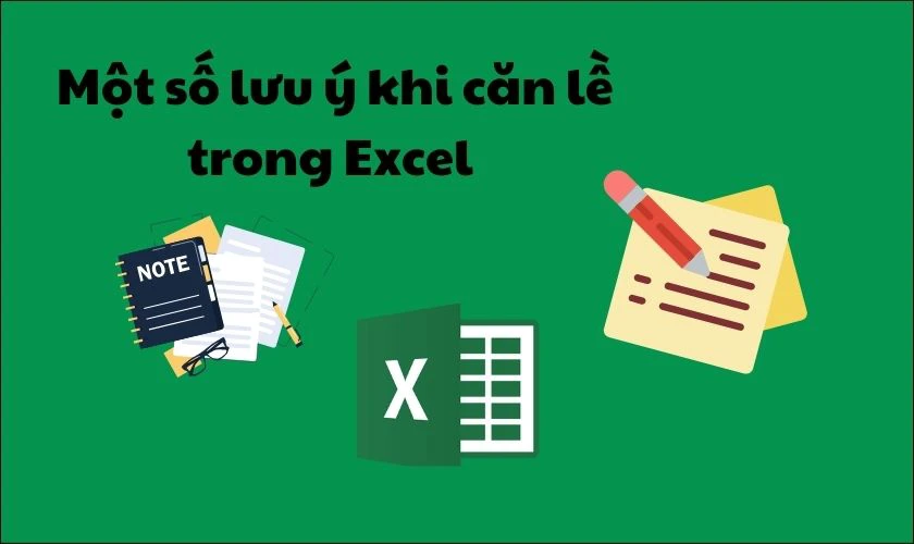 Một số lưu &yacute; khi căn lề trong Excel