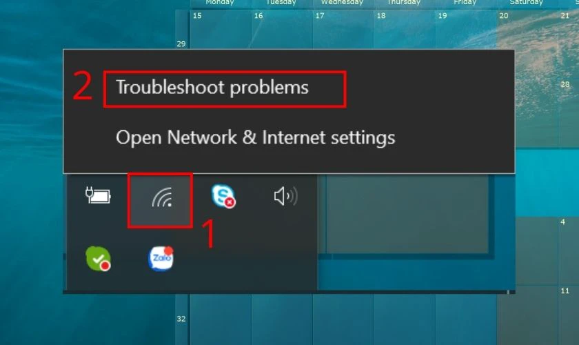 Chọn v&agrave;o Troubleshoot problems
