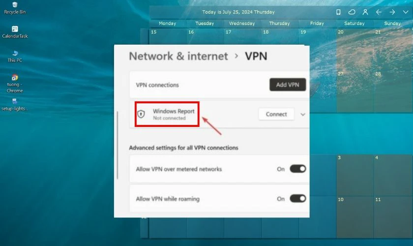 Nhấp v&agrave;o Windows Report