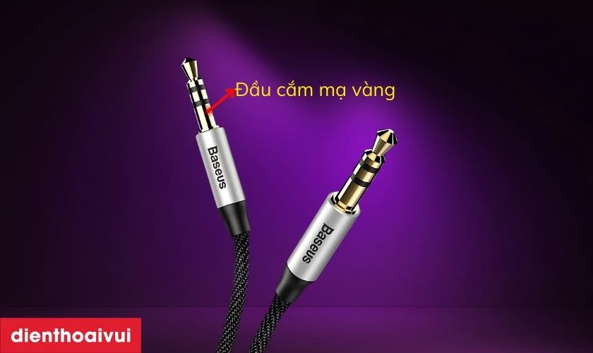 C&aacute;p được thiết kế với đầu mạ kim loại cao cấp, gi&uacute;p chống rỉ s&eacute;t