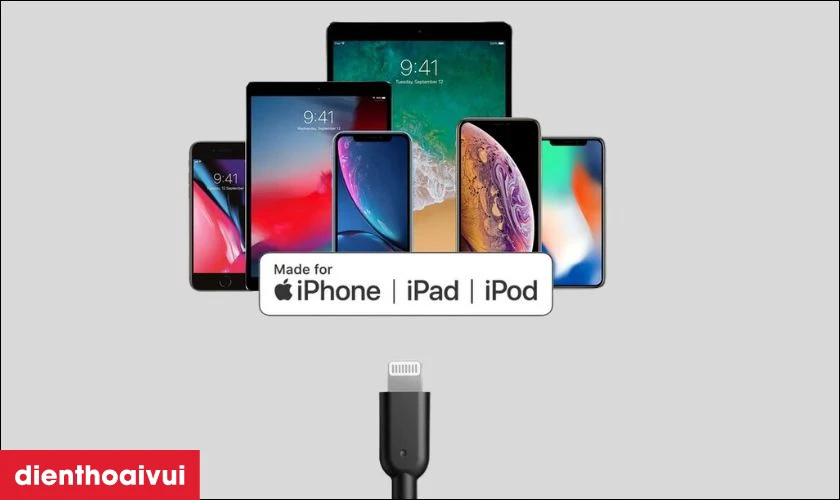 Đạt chứng nhận MFi tương thích và an toàn với các thiết bị Apple