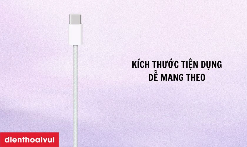 K&iacute;ch thước tiện dụng, dễ mang theo