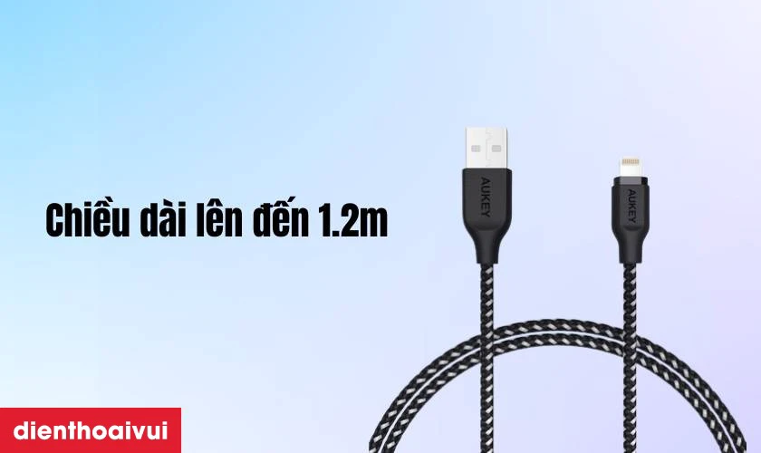 Đặc điểm của C&aacute;p Lightning chuẩn MFI bọc sợi Nylon 1.2m AUKEY CB-AL1