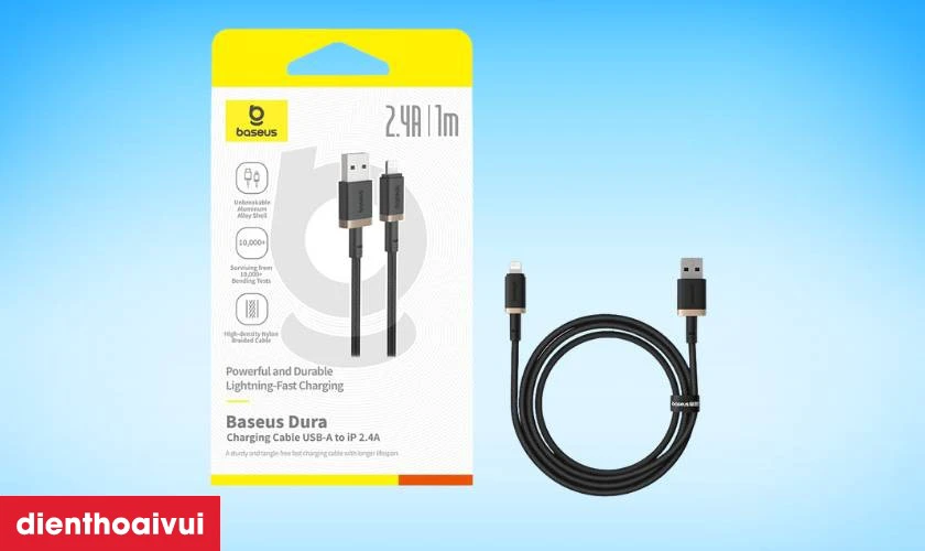 Điểm nổi bật của c&aacute;p Baseus Dura Series Usb-A to Lightning d&agrave;i 2m