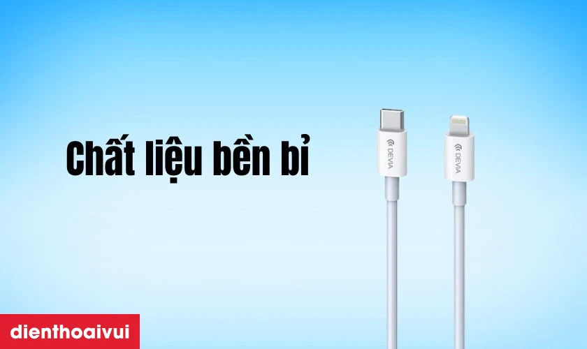 Đặc điểm của C&aacute;p Devia Smart Series USB-C To Lightning ( 20W 3A ) PD M&agrave;u Trắng
