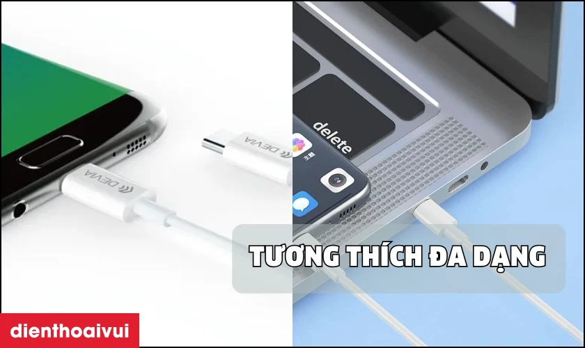 Đặc điểm của c&aacute;p Devia Smart Series USB-C To USB-C ( 20V 3A 60W ) PD M&agrave;u Trắng