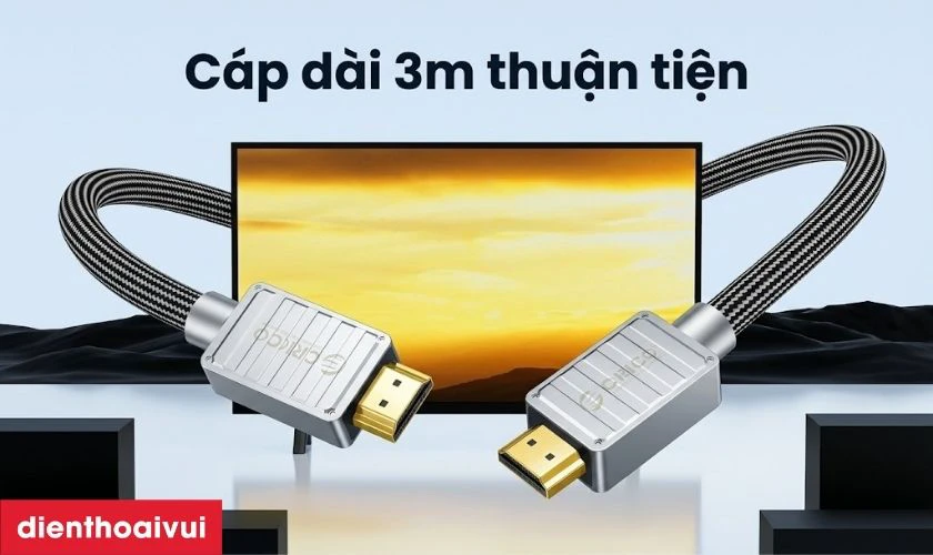 Chiều dài 3m của cáp Orico H4CY-30-BK phù hợp bố trí thiết bị thế nào?