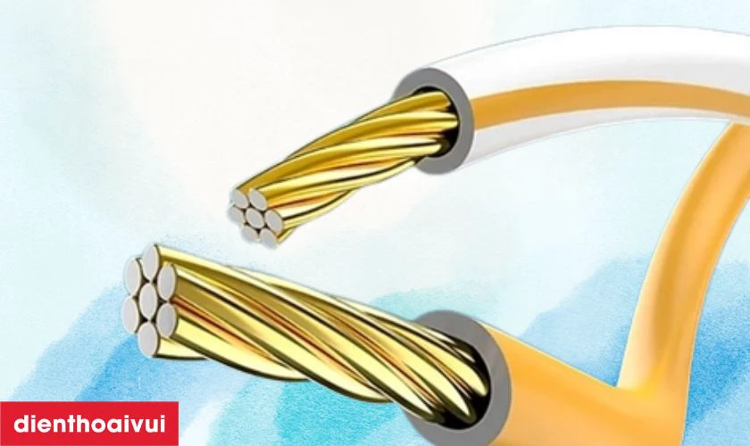 Chất liệu l&otilde;i đồng nguy&ecirc;n chất, vỏ máy PVC bền bỉ, chống nhiễu tốt