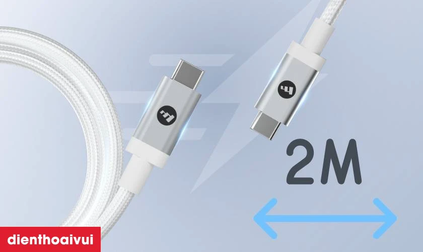 Đặc điểm nổi bật của c&aacute;p Mophie USB-C to USB-C 100W 2m