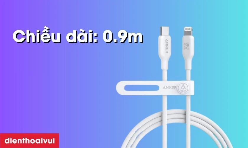 Đặc điểm của c&aacute;p sạc Anker 322 USB-C to Lightning 0.9m Nylon A81B5H21