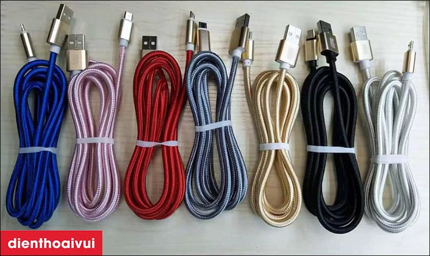 C&aacute;c loại k&iacute;ch thước chiều d&agrave;i của c&aacute;p sạc Anker