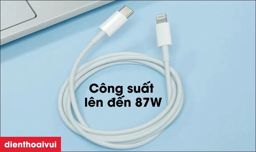 C&ocirc;ng suất sạc l&ecirc;n đến 87w, tối ưu thời gian sạc pin cho thiết bị