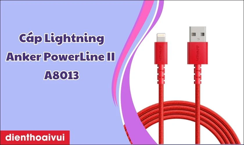 C&aacute;p Lightning Anker PowerLine II 1.8m A8013 - Cũ