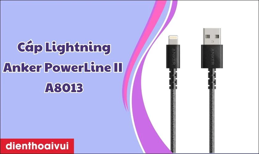 C&aacute;p Lightning Anker PowerLine II 1.8m A8013