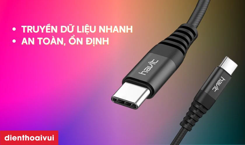 Truyền dữ liệu nhanh, d&acirc;y c&aacute;p an to&agrave;n v&agrave; ổn định