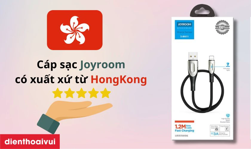 Nguồn gốc xuất xứ của c&aacute;p sạc Joyroom