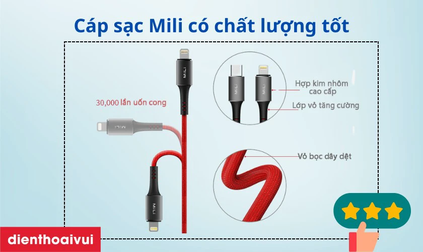 C&oacute; n&ecirc;n mua c&aacute;p sạc Mili kh&ocirc;ng?