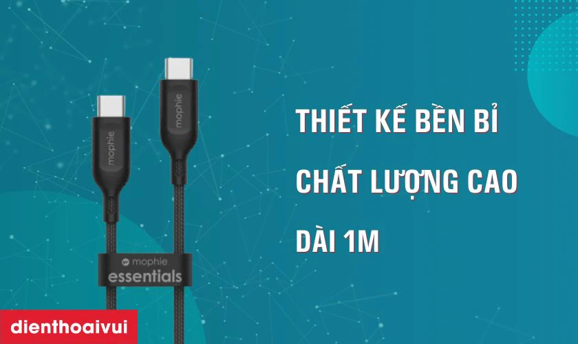 Thiết kế bền bỉ, chất lượng cao, chiều d&agrave;i 1M