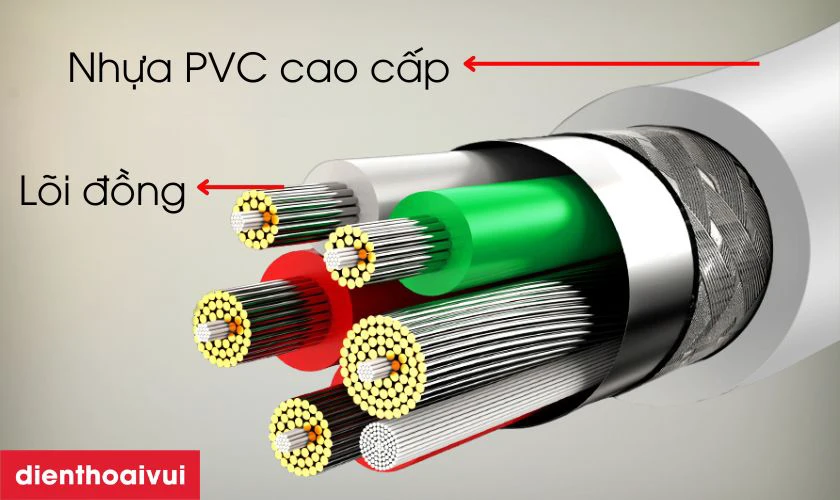 C&aacute;p sạc nhanh BWOO Micro 12W được đ&aacute;nh gi&aacute; cao nhờ chất liệu bền bỉ