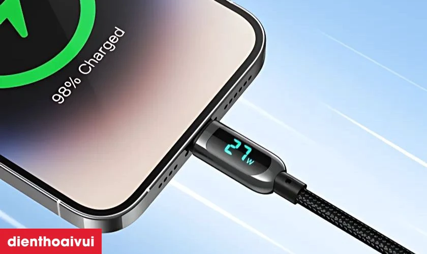 Điểm nổi bật của c&aacute;p sạc nhanh BWOO Type-C to Lightning PD 27W X276 d&agrave;i 1.2M