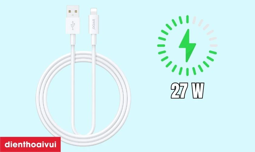 Cáp sạc nhanh BWOO Type-C to Lightning PD 27W X283C-L dài 1M