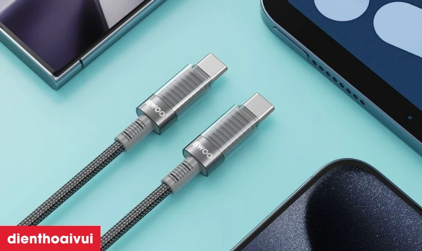 Hướng dẫn chọn v&agrave; sử dụng c&aacute;p sạc nhanh BWOO Type-C to Type-C 60W X287C-C d&agrave;i 1M an to&agrave;n