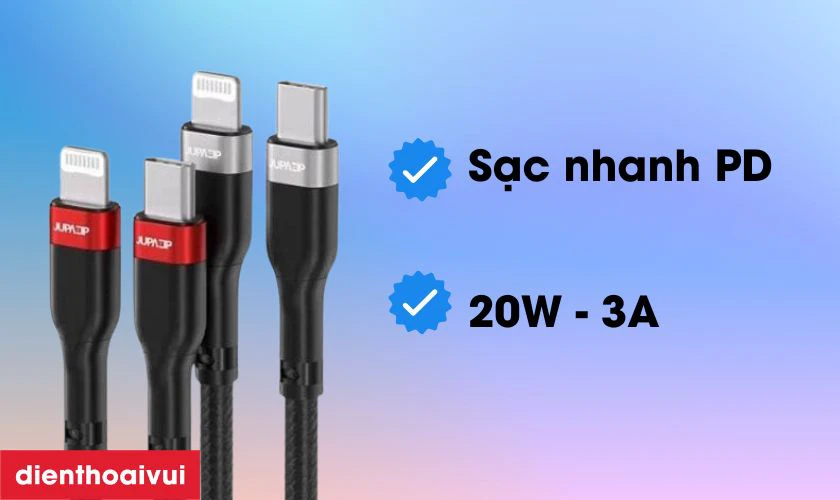 Tốc độ sạc nhanh với d&ograve;ng điện cao