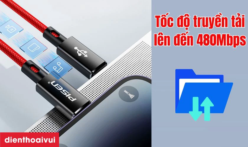 Truyền dữ liệu tốc độ cao l&ecirc;n đến 480Mbps