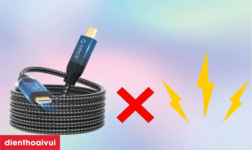 D&acirc;y sạc Orico kh&ocirc;ng bị r&ograve; rỉ điện
