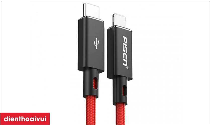 Cáp sạc Pisen Type-C to Lightning 1M