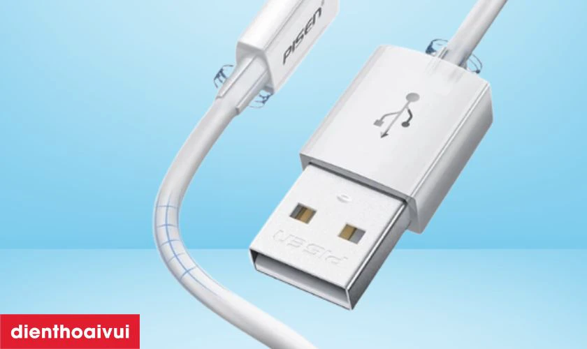 Điểm nổi bật của c&aacute;p sạc Pisen - Mr White USB-A to C 1m 3A