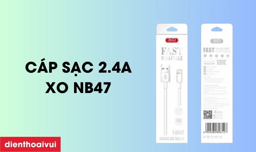 D&acirc;y sạc 2.4A XO NB47
