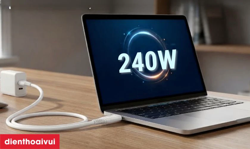 Khả năng sạc của cáp StarGO slim silicone USB-C to C 240W 1m