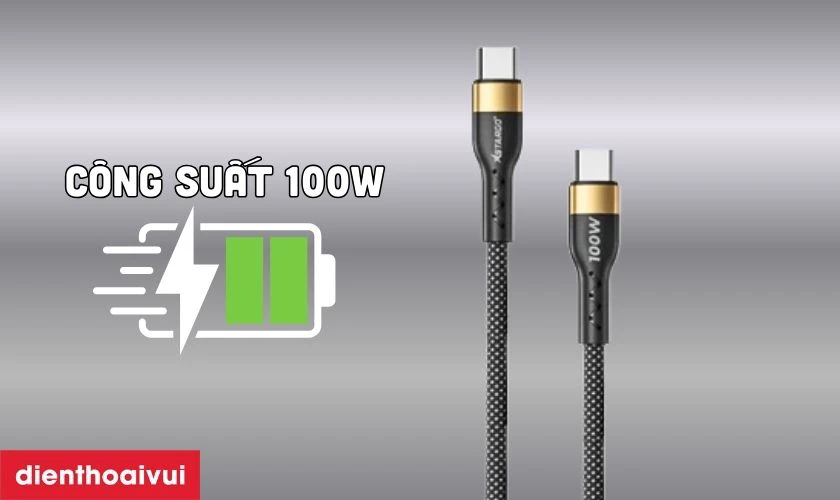 Điểm nổi bật của c&aacute;p Stargo Ultralink C2 từ t&iacute;nh Type-C to Type-C 100W 1.2M