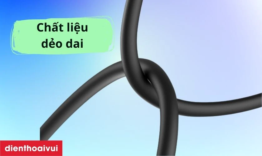 Lớp vỏ máy ngo&agrave;i được l&agrave;m từ silicone dẻo dai, chống rối v&agrave; chống g&atilde;y gập hiệu quả
