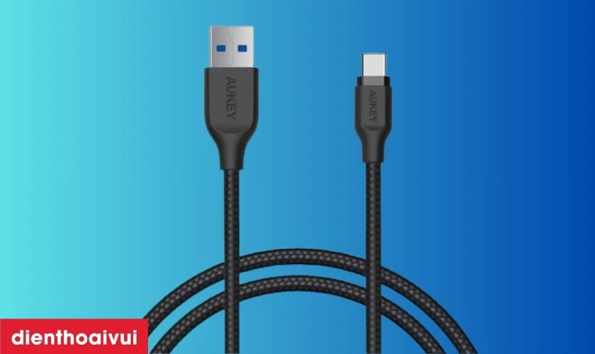 Đặc điểm của C&aacute;p Type-C 2m bọc sợi nylon AUKEY CB-AC2