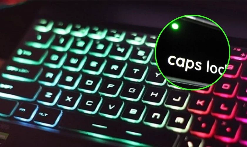 Ph&iacute;m Caps Lock kh&ocirc;ng s&aacute;ng đ&egrave;n