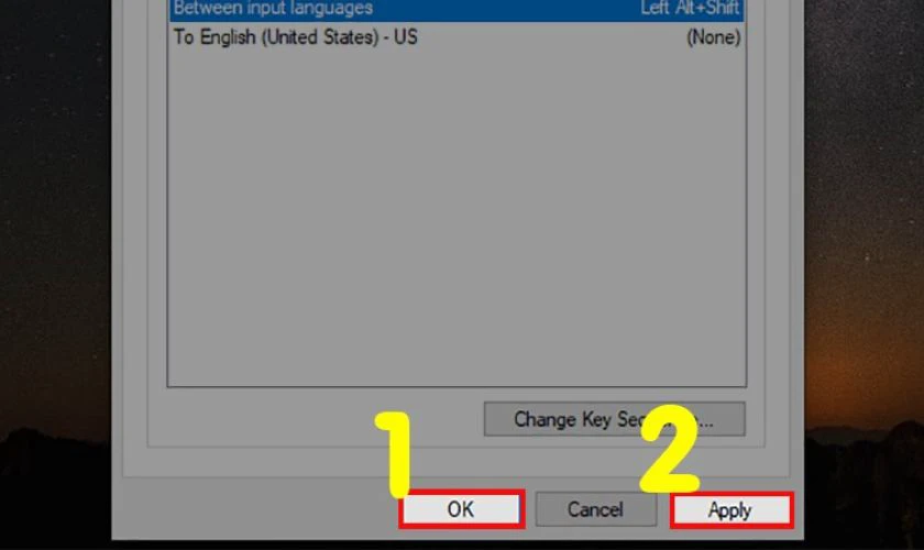 Nhấn Apply, click chọn OK để lưu chỉnh sửa