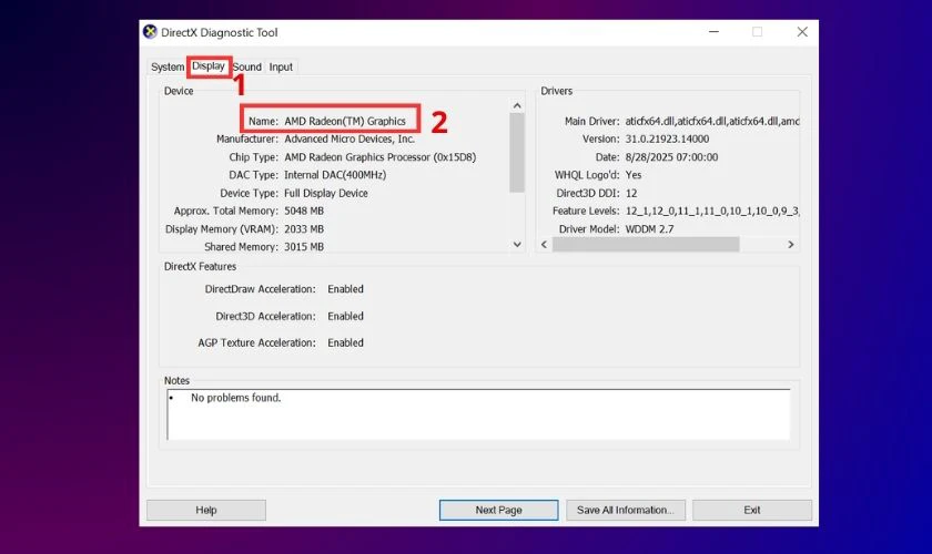 Cách kiểm tra loại card đồ họa trên laptop
