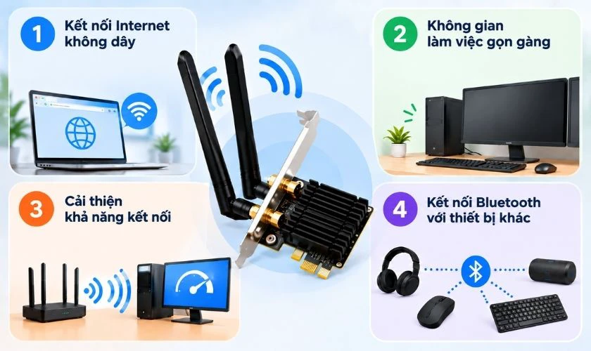 Công dụng của Card Wifi cho PC