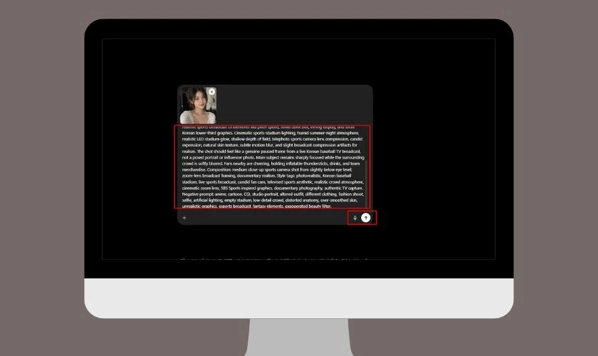 Bước 3: Nhập câu lệnh tạo video xem bóng chày AI
