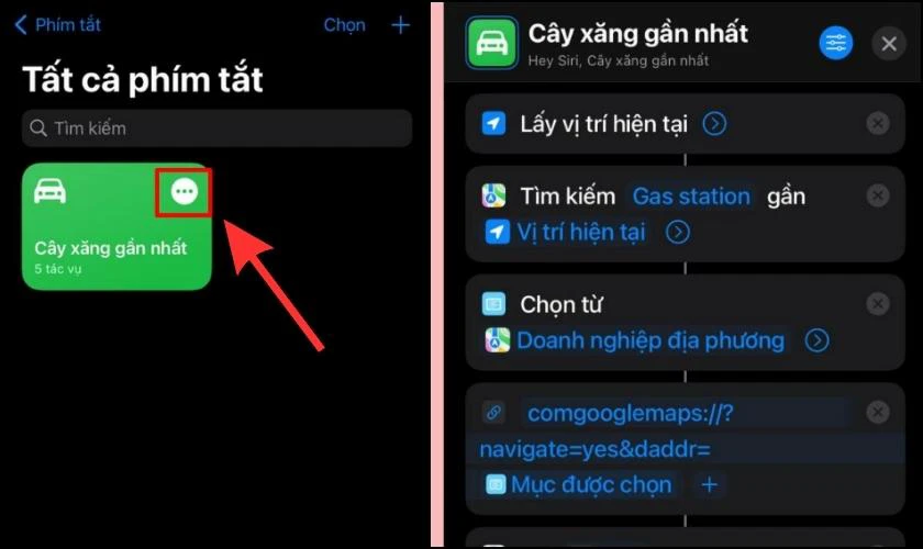 Bấm vào biểu tượng 3 dấu chấm