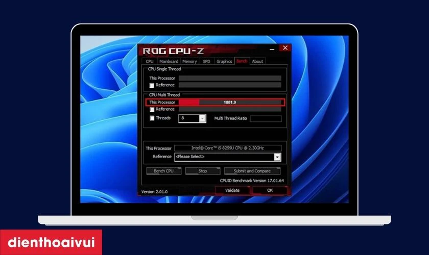C&aacute;ch chấm điểm CPU laptop bằng Test Stress