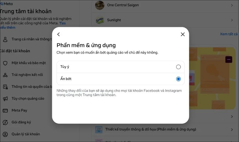 Tìm chủ đề không quan tâm và chọn Ẩn bớt