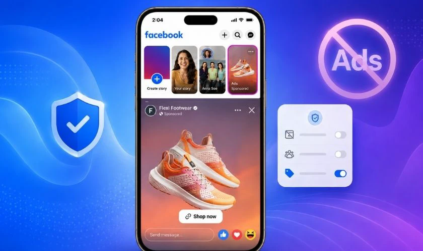 Hạn chế quảng cáo trên Facebook Story