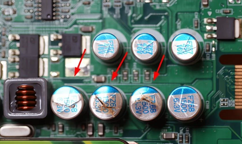 Hư laptop do phù tụ điện