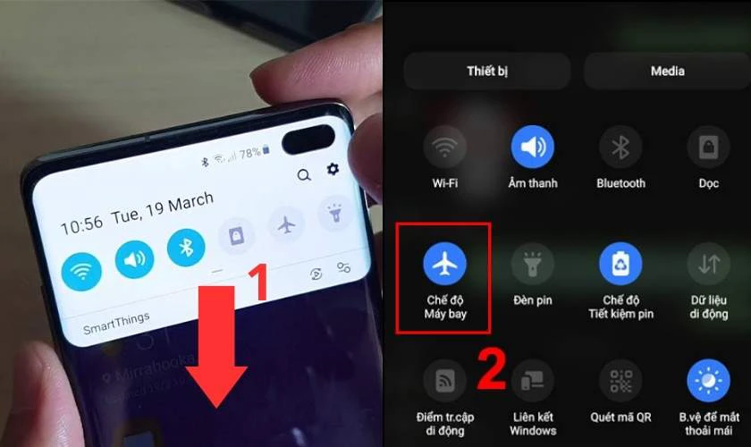 C&aacute;ch bật chế độ m&aacute;y bay tr&ecirc;n điện thoại Android