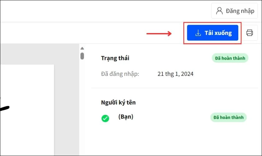 Cuối c&ugrave;ng bạn bấm tải xuống l&agrave; ho&agrave;n tất