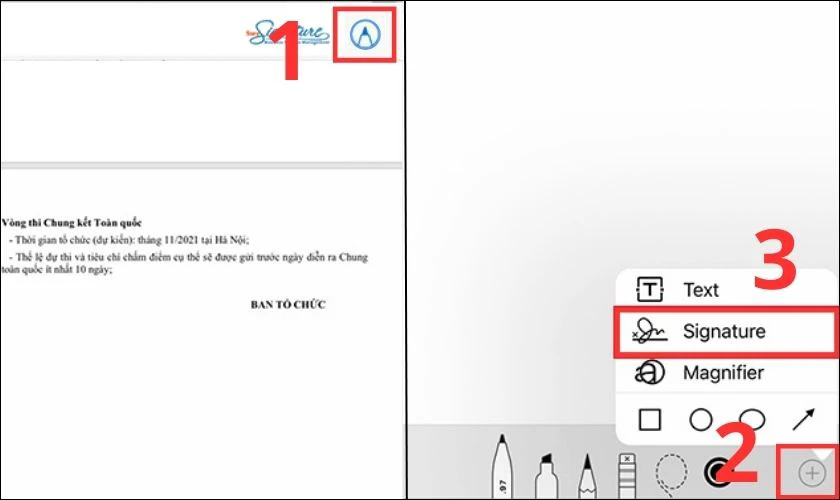 C&aacute;ch ch&egrave;n chữ k&yacute; v&agrave;o file PDF tr&ecirc;n điện thoại 